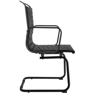 Silla de Confidente NIUTAL en Piel color Negro 2