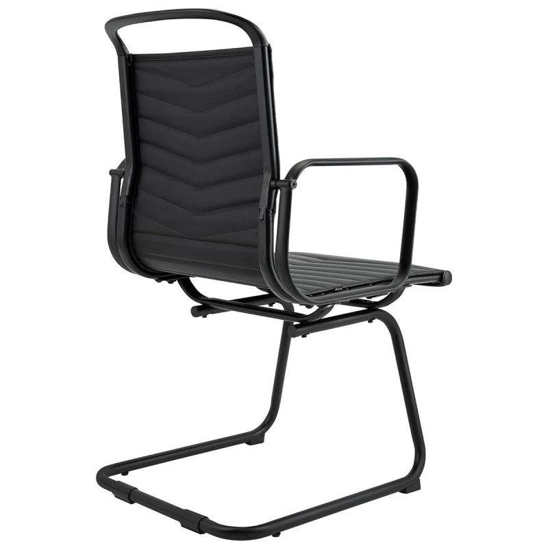 Silla de Confidente NIUTAL en Piel color Negro
