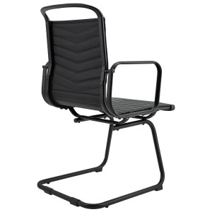 Silla de Confidente NIUTAL en Piel color Negro