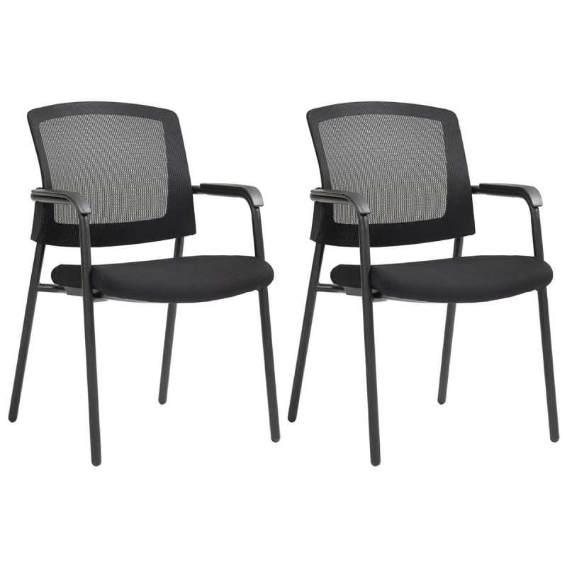 Lote de 2 Sillas de Confidente CARTER color Negro