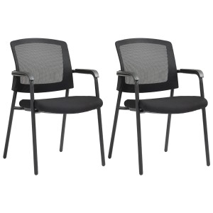 Lote de 2 Sillas de Confidente CARTER color Negro