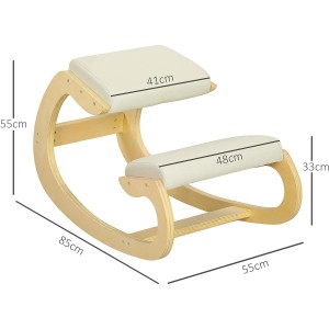 Silla Ergonómica de Rodillas YOSI color Crema