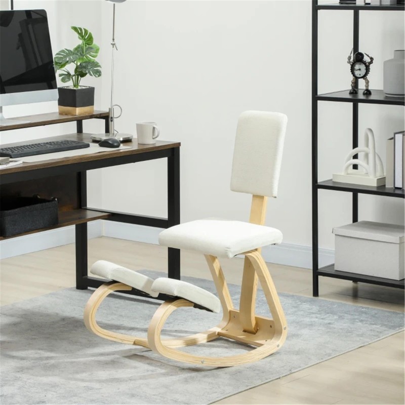Silla Ergonómica de Rodillas con Respaldo MOLTY, color Gris
