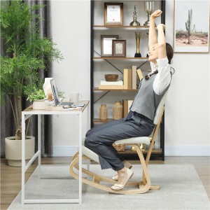 Silla Ergonómica de Rodillas con Respaldo MOLTY, color Gris
