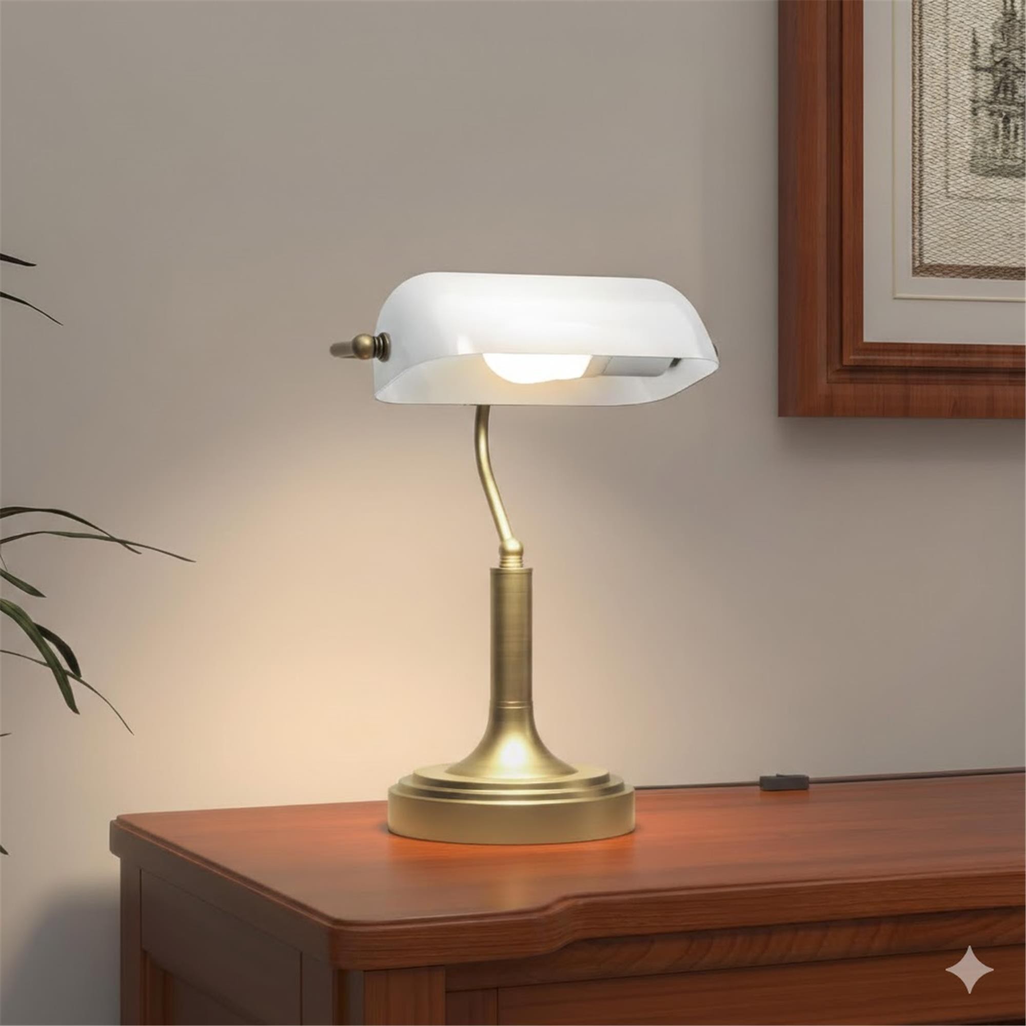 Lámpara de Oficina HALO, Exclusivo Diseño, Estilo Vintage, color Verde