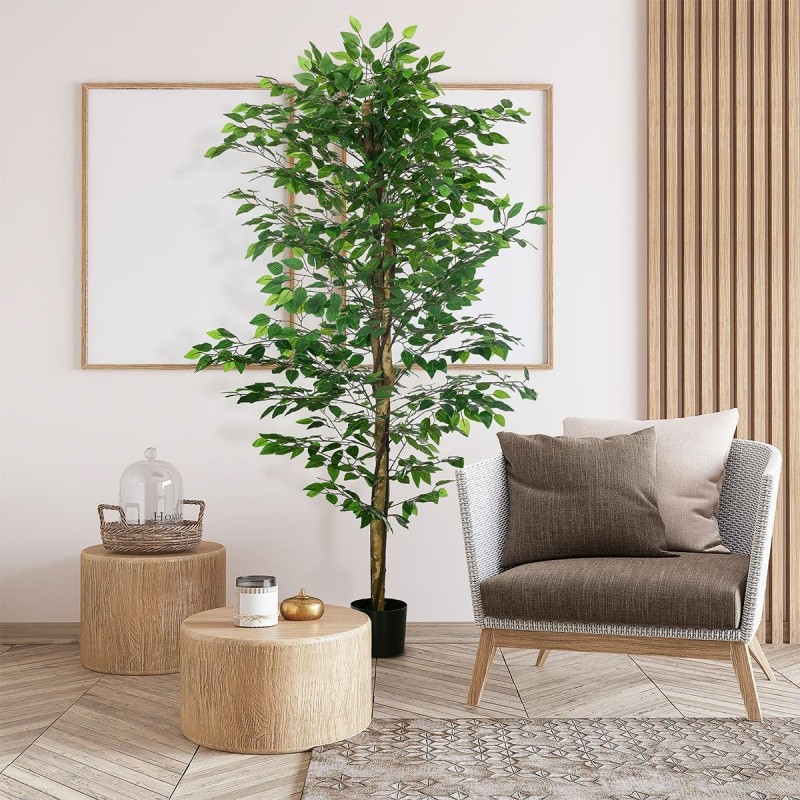 Planta de Oficina VITAL, Altura 180 cm, Ficus Artificial con Maceta Incluida