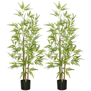 Planta de Oficina FLORIS, Altura 120 cm, Bambú Artificial con Maceta