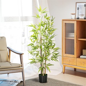 Planta de Oficina FLORIS, Altura 120 cm, Bambú Artificial con Maceta