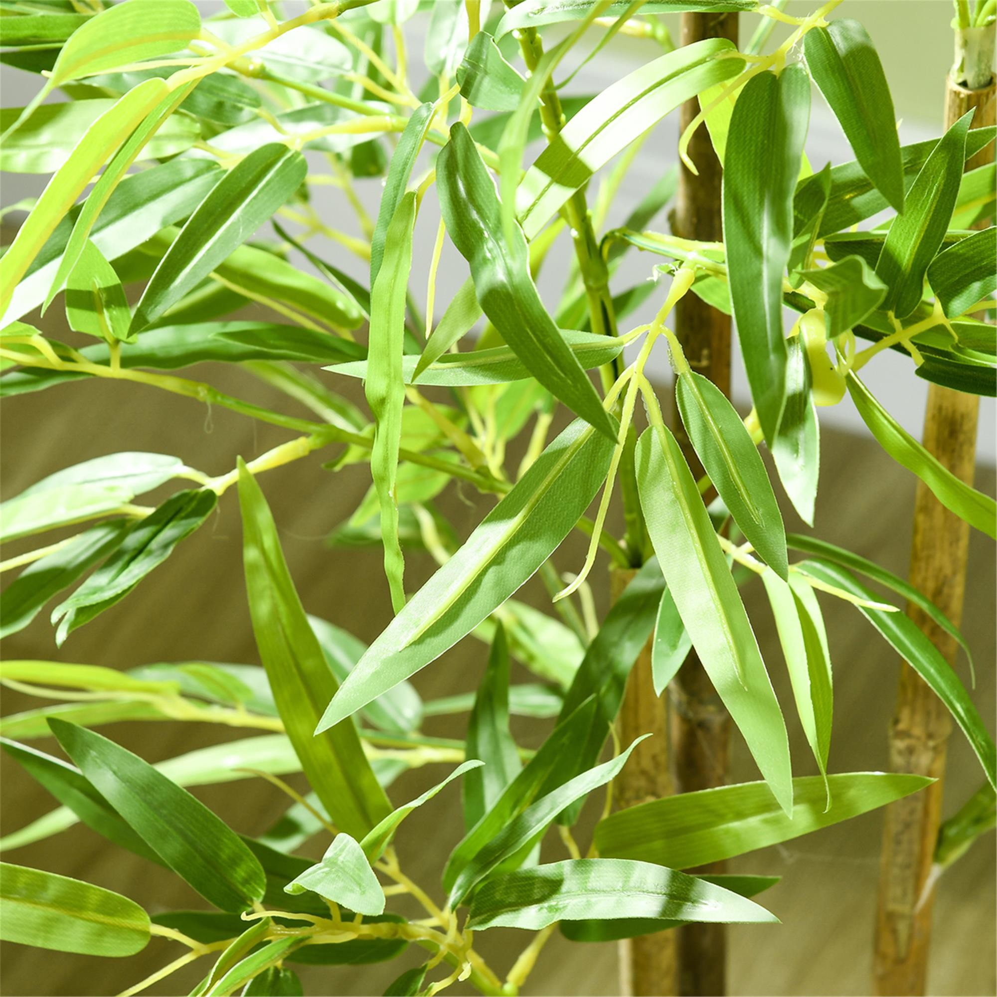 Lote de 2 unidades de la Planta de Oficina FLORIS, Altura 120 cm, Bambú Artificial con Maceta Incluida