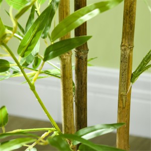 Planta de Oficina FLORIS, Altura 120 cm, Bambú Artificial con Maceta