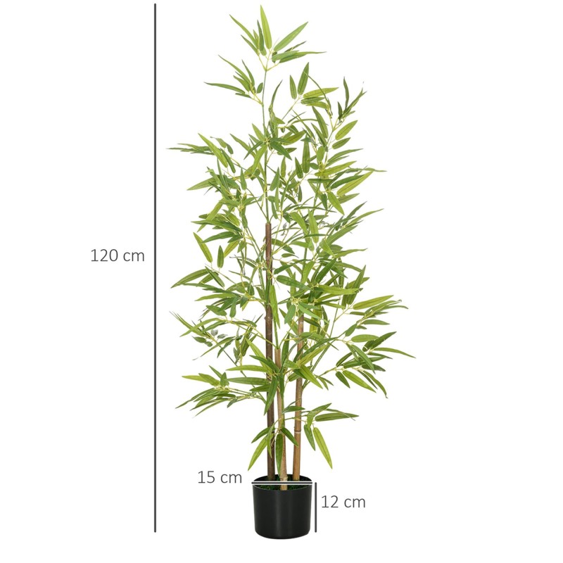 Planta de Oficina FLORIS, Altura 120 cm, Bambú Artificial con Maceta