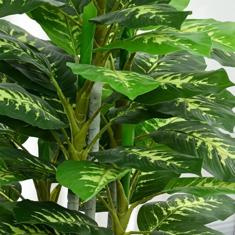 Planta de Oficina PALI, Altura 120 cm, Aglaonema Artificial con Maceta Incluida