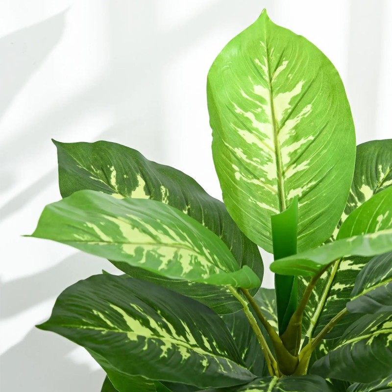 Planta de Oficina PALI, Altura 120 cm, Aglaonema Artificial con Maceta Incluida