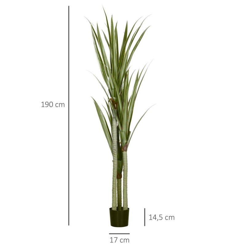 Planta de Oficina TUKA, Yuka Artificial con Maceta Incluida