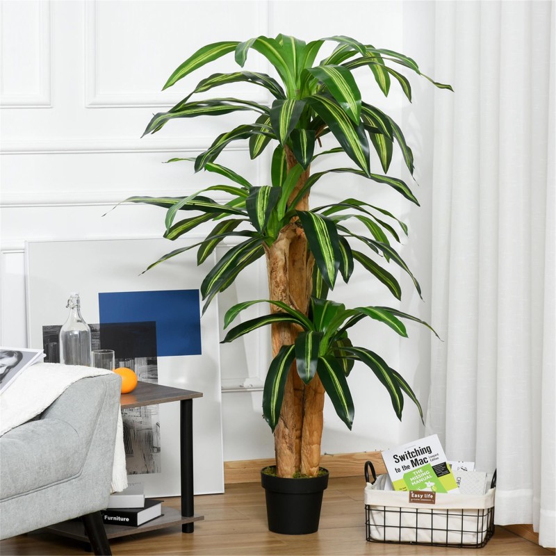 Planta de Oficina TAIS, Dracaena Artificial con Maceta Incluida