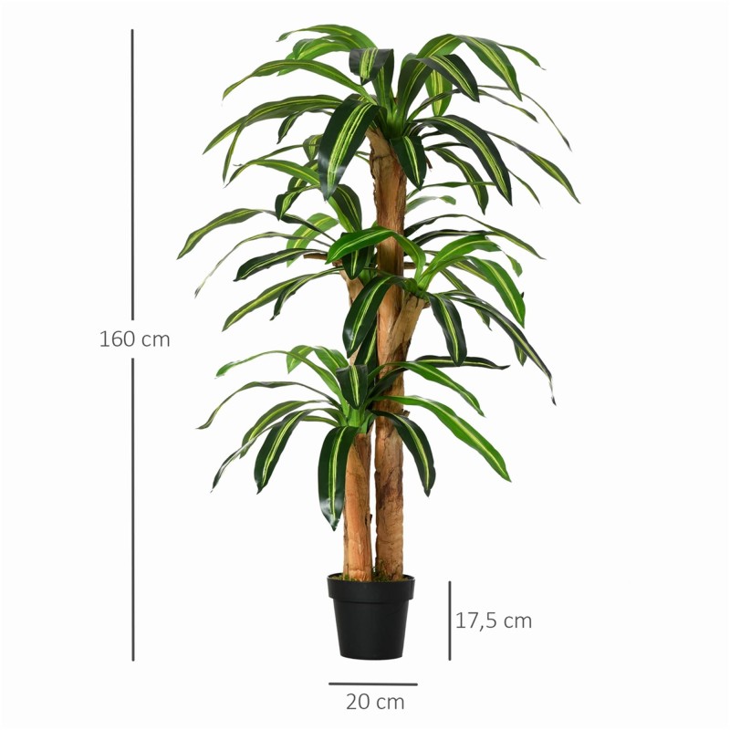 Planta de Oficina TAIS, Dracaena Artificial con Maceta Incluida