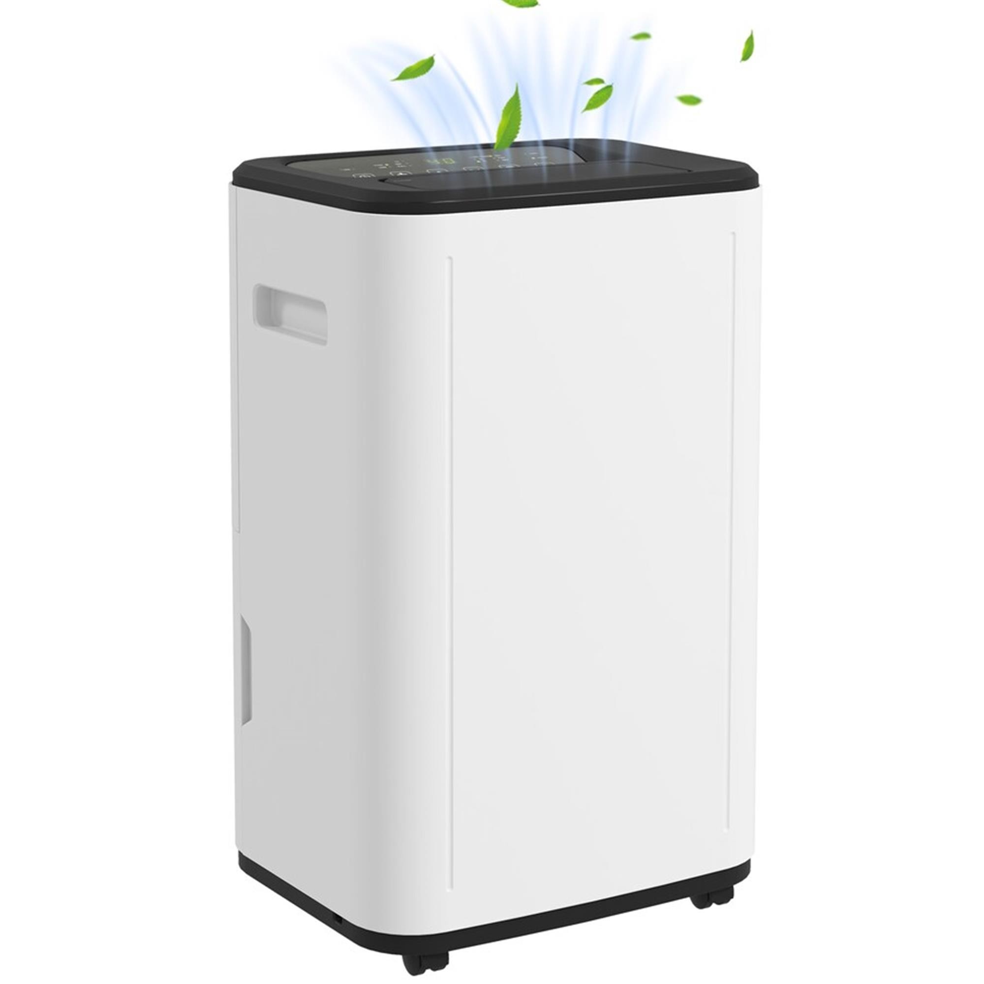 Deshumidificador de Oficina DRYPRO, Diseño Moderno, Depósito 6L, en color Negro y Blanco