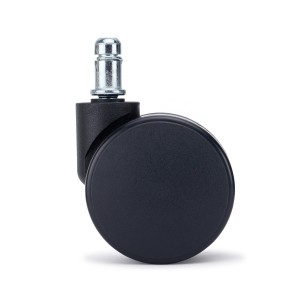 Lote 5 Ruedas para Sillas de Oficina VOLT, Recubrimiento de Goma, Color Negro