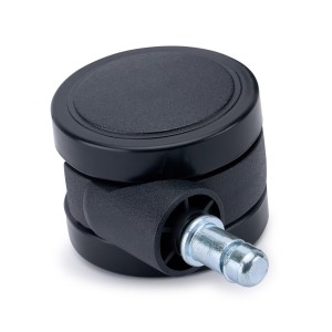 Lote 5 Ruedas para Sillas de Oficina VOLT, Recubrimiento de Goma, Color Negro