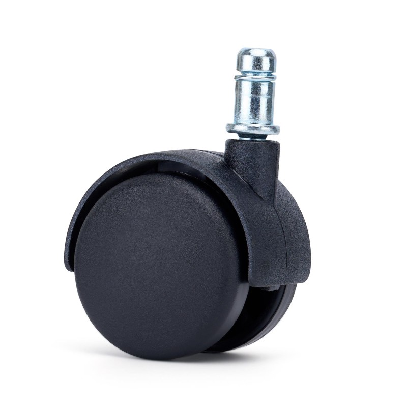 Lote 5 Ruedas para Sillas de Oficina MOVE, con sistema de frenado, Color Negro