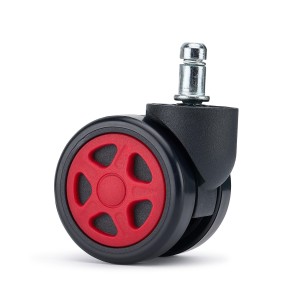 Lote 5 Ruedas para Sillas de Oficina SPEED, Diseño Gaming, Azul