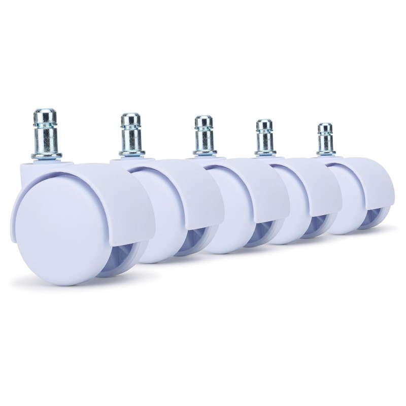 5x Ruedas Sillas Oficina SPIN, 11x50mm, color Negro