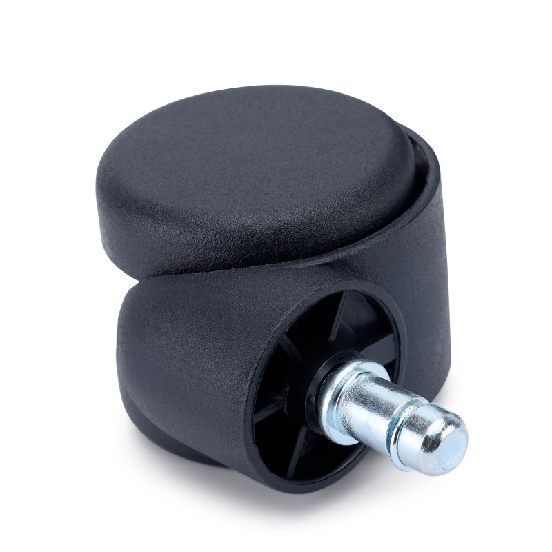 5x Ruedas Sillas Oficina TURN, 11x60mm, para Suelos Alfombrados, peso XXL (150 kg), color Negro