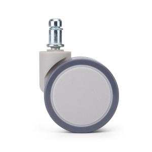 Lote de 5 ruedas para sillas de oficina, modelo EVOX, color Gris