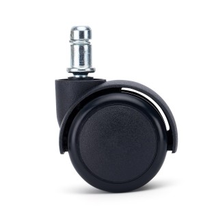 Lote de 5 ruedas para sillas de oficina, modelo RUSH, color Negro 2