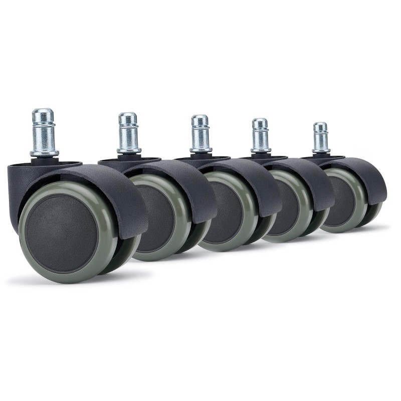 5x Ruedas Sillas Oficina ROLL, 11mm, color Negro