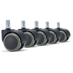 5x Ruedas Sillas Oficina ROLL, 11mm, color Negro