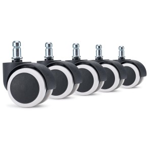 5x Ruedas Sillas Oficina ROLL, 11mm, color Negro