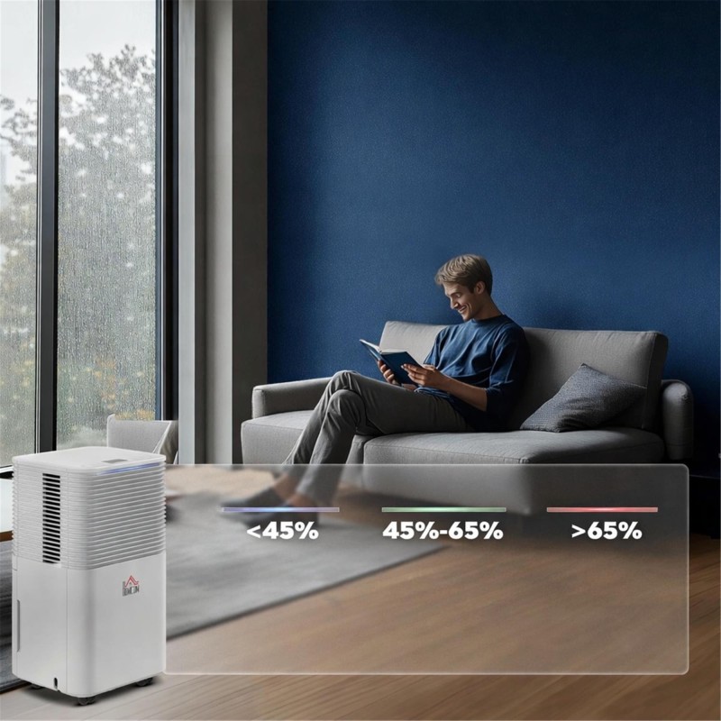 Deshumidificador de oficina CLIMAFIX, Gran funcionalidad, en Blanco