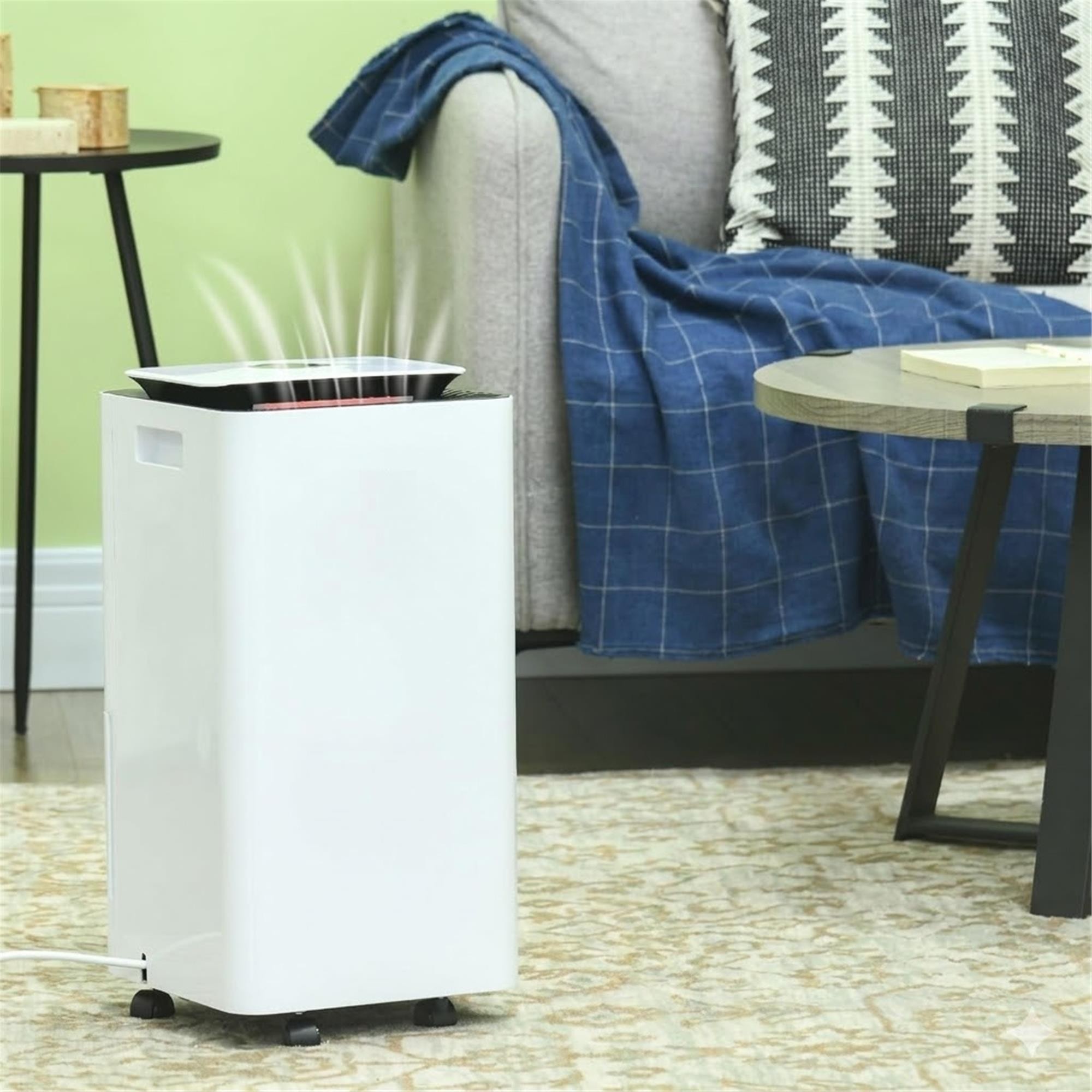 Deshumidificador de Oficina TECNA, Diseño Moderno y Compacto, Depósito 2,5L, en color Blanco