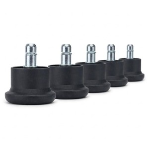 5x Tapones Para Silla de Oficina PAD 10, Eje 11mm, color Negro