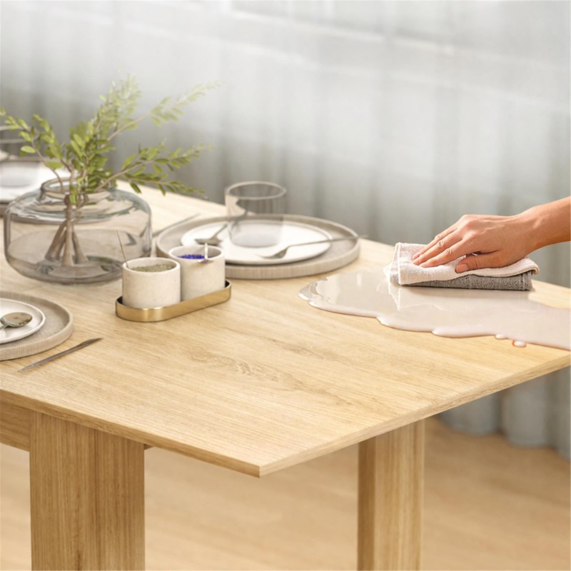 Mesa de reuniones TRIESTE, Madera, color Haya