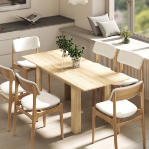 Mesa de reuniones TRIESTE, Madera, color Haya