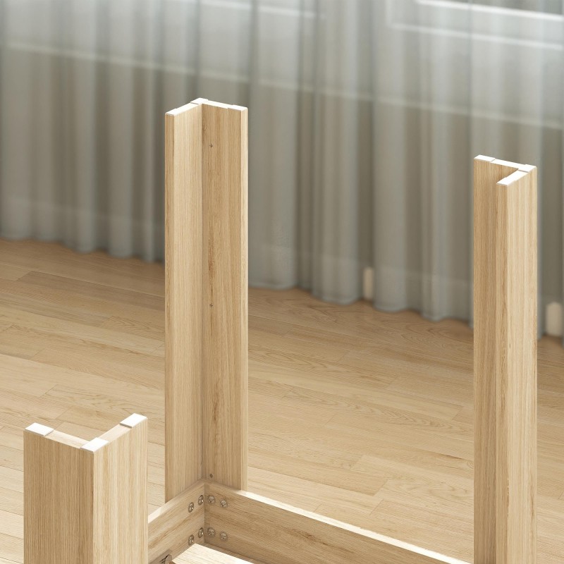 Mesa de reuniones TRIESTE, Madera, color Haya