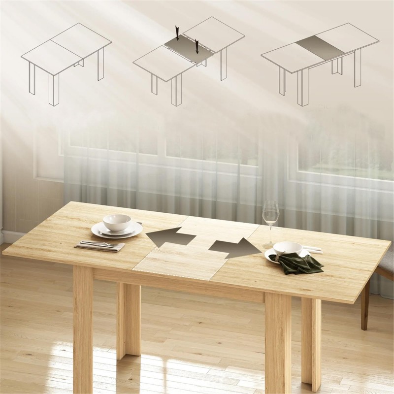 Mesa de reuniones TRIESTE, Madera, color Haya