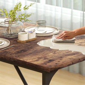 Mesa de reuniones TALLIN, Metal y Madera, color Marrón rústico