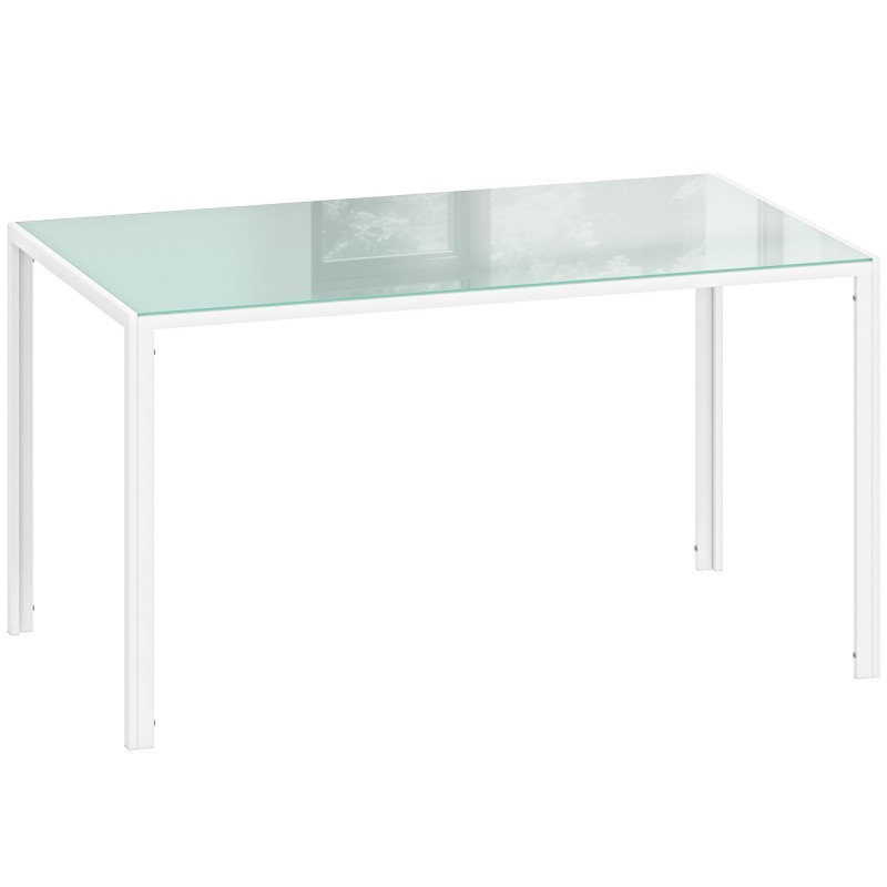 Mesa para Sala de Reuniones MAPUTO, 140x80x75 cm, Vidrio Templado Negro