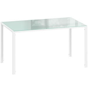 Mesa para Sala de Reuniones MAPUTO, 140x80x75 cm, Vidrio Templado Negro