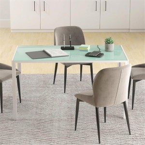 Mesa para Sala de Reuniones MAPUTO, 140x80x75 cm, Vidrio Templado Negro