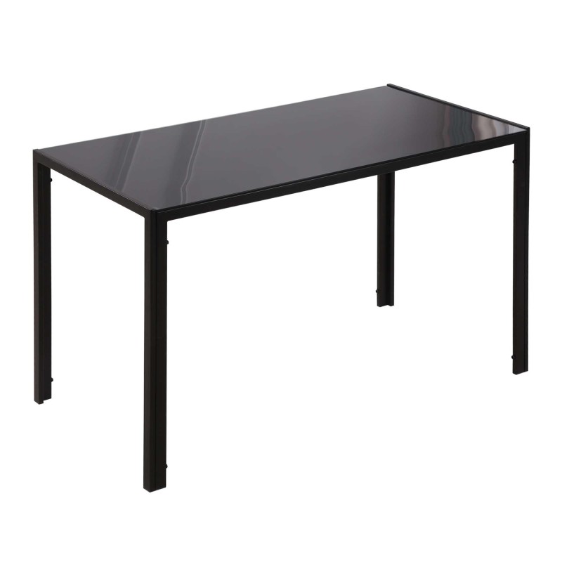 Mesa para Oficina MAPUTO, 120x60x75 cm, Vidrio Templado Negro