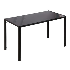 Mesa para Oficina MAPUTO, 120x60x75 cm, Vidrio Templado Negro