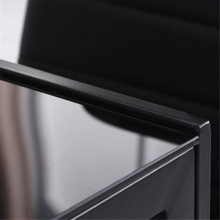Mesa para Oficina MAPUTO, 120x60x75 cm, Vidrio Templado Negro 2