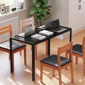 Mesa para Oficina MAPUTO, 120x60x75 cm, Vidrio Templado Negro
