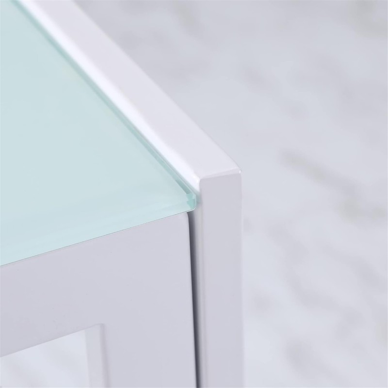 Mesa para Oficina MAPUTO, 120x60x75 cm, Vidrio Templado Negro