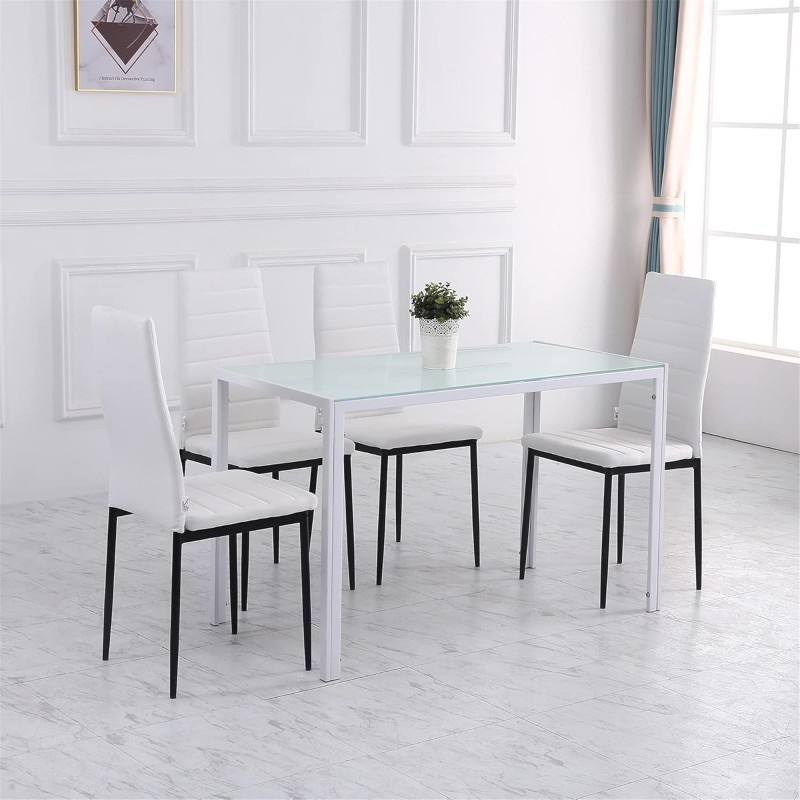 Mesa para Oficina MAPUTO, 120x60x75 cm, Vidrio Templado Negro