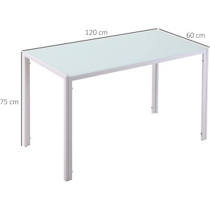 Mesa para Oficina MAPUTO, 120x60x75 cm, Vidrio Templado Negro